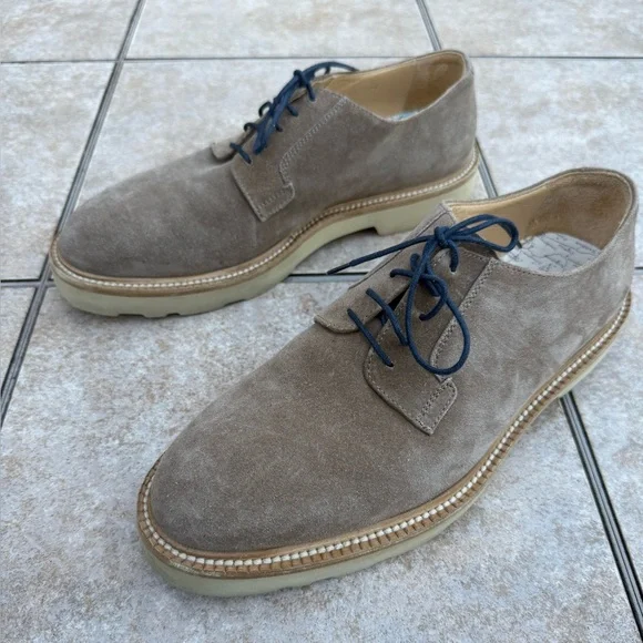 Paul Smith Suede Sand Beige Cow Leather/Rubber Sole Lace Up  display picture 2